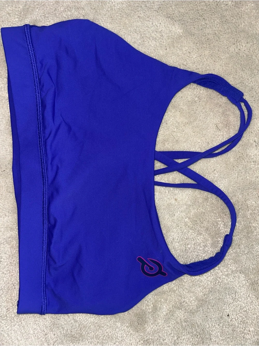 Blue Peloton/ Lulu Lemon Sports Bra and High-Waist Leggings Set